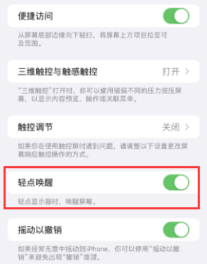 老边苹果授权维修站分享iPhone轻点无法唤醒怎么办 