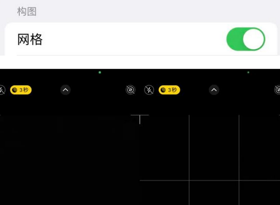 老边苹果手机维修网点分享iPhone如何开启九宫格构图功能